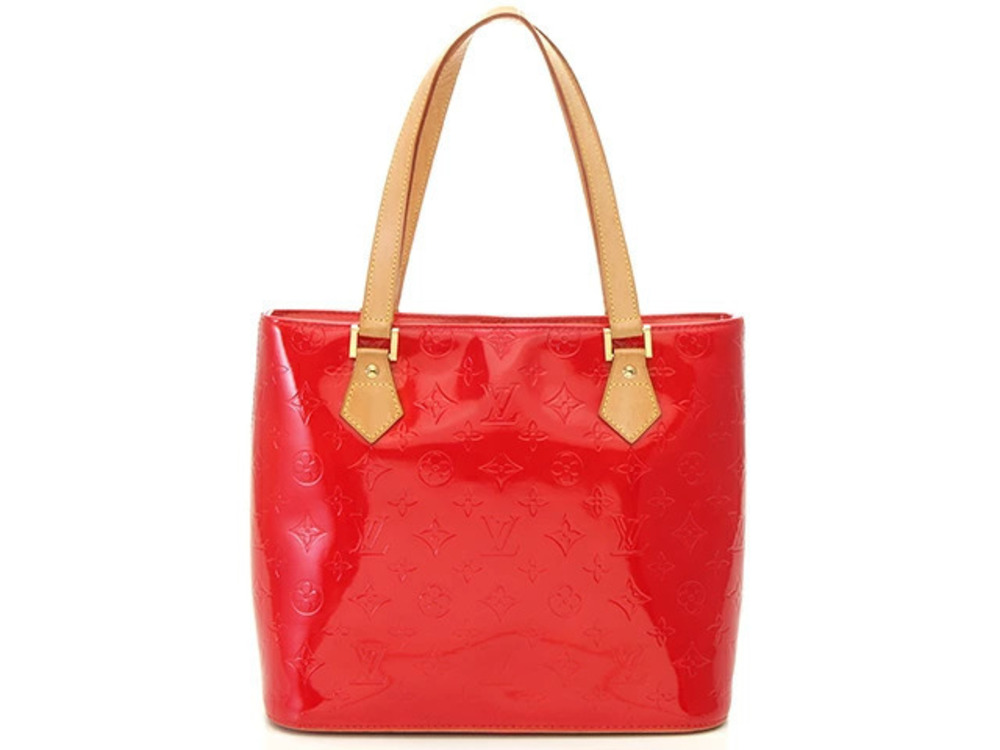 LOUIS VUITTON Tote Bag Houston Vernis Rouge Red